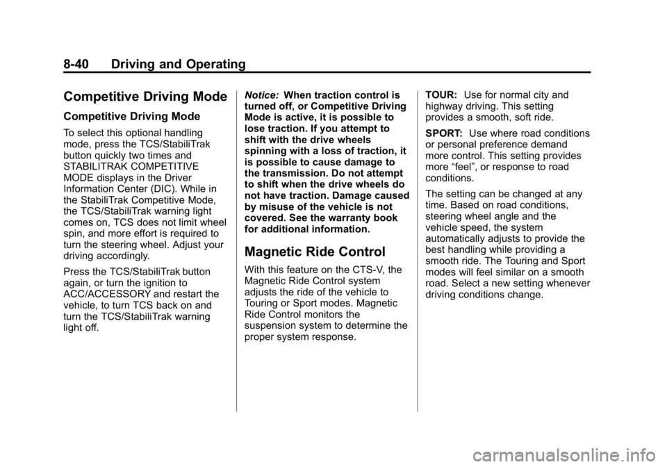 CADILLAC CTS 2010 2.G Owners Manual 