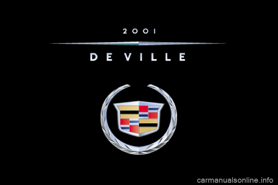 CADILLAC DEVILLE 2001 8.G Owners Manual 