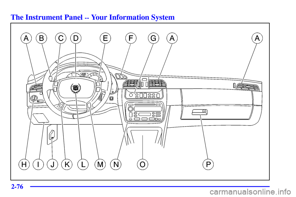 CADILLAC DEVILLE 2001 8.G Owners Manual 2-76
The Instrument Panel -- Your Information System 