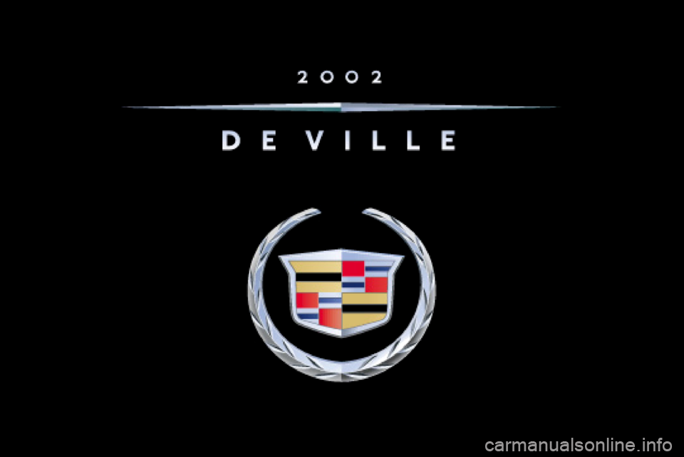 CADILLAC DEVILLE 2002 8.G Owners Manual 