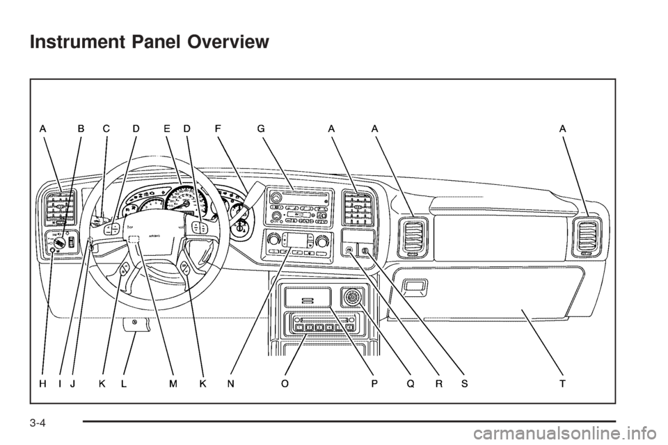 CADILLAC ESCALADE 2005 2.G Owners Manual Instrument Panel Overview
3-4 