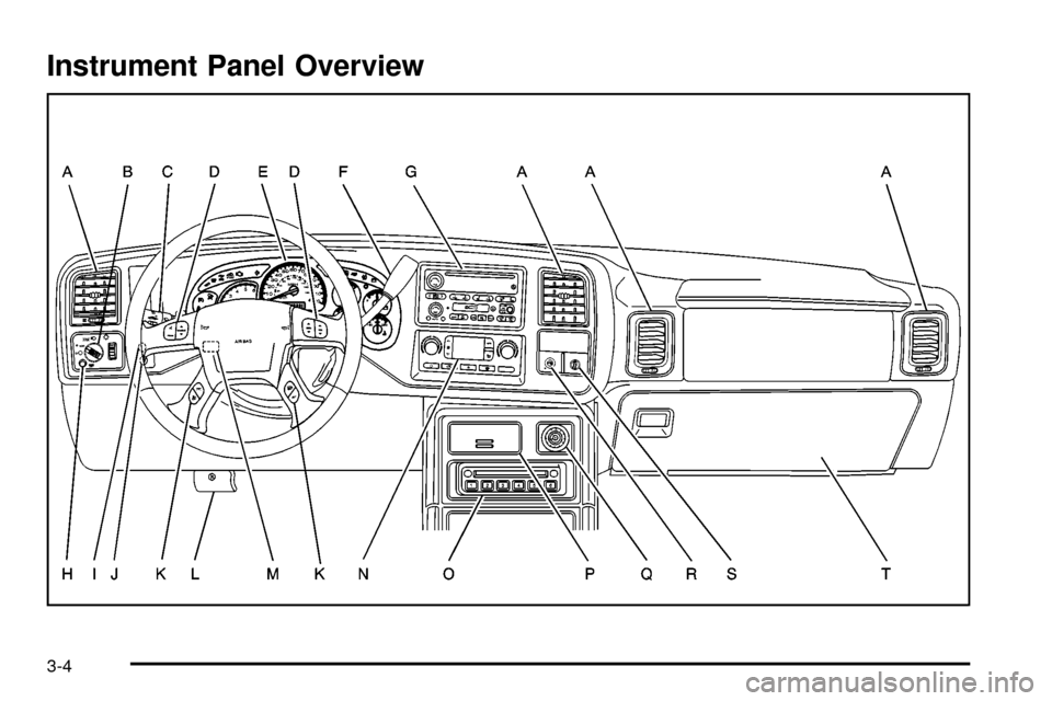 CADILLAC ESCALADE EXT 2004 2.G Owners Manual Instrument Panel Overview
3-4 