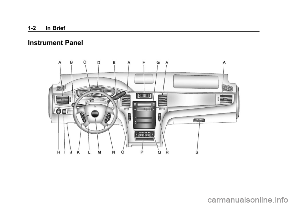 CADILLAC ESCALADE EXT 2011 3.G Owners Manual Black plate (2,1)Cadillac Escalade EXT Owner Manual - 2011
1-2 In Brief
Instrument Panel 