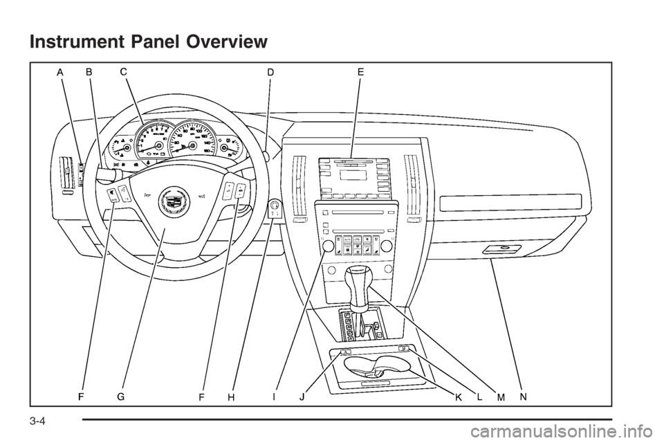 CADILLAC STS 2006 1.G Owners Manual Instrument Panel Overview
3-4 CADILLAC STS 2006 1.G Owners Manual Instrument Panel Overview
3-4
