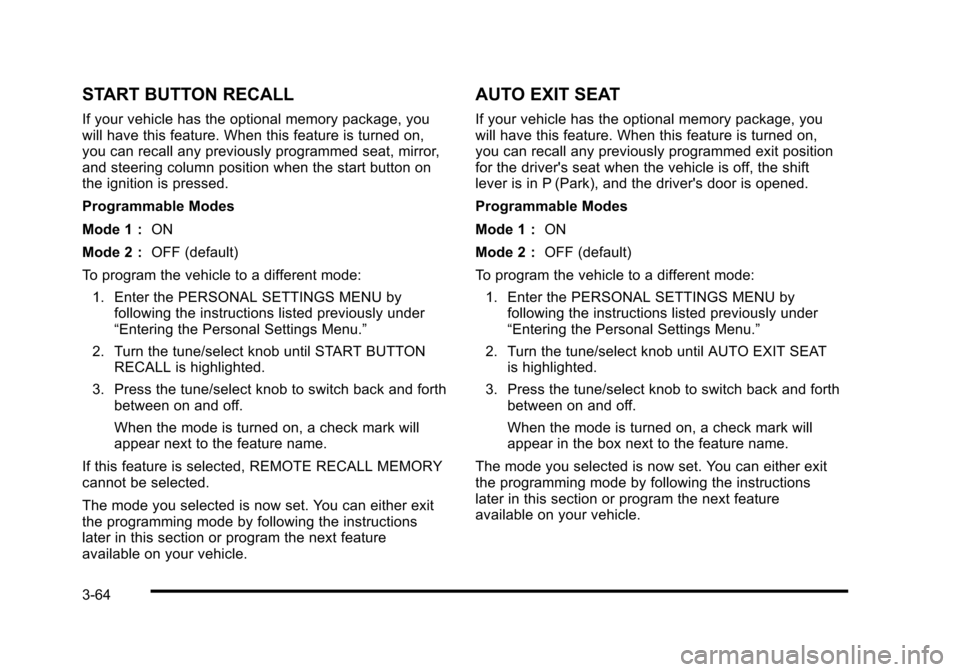 CADILLAC STS 2010 1.G Owners Manual CADILLAC STS 2010 1.G Owners Manual