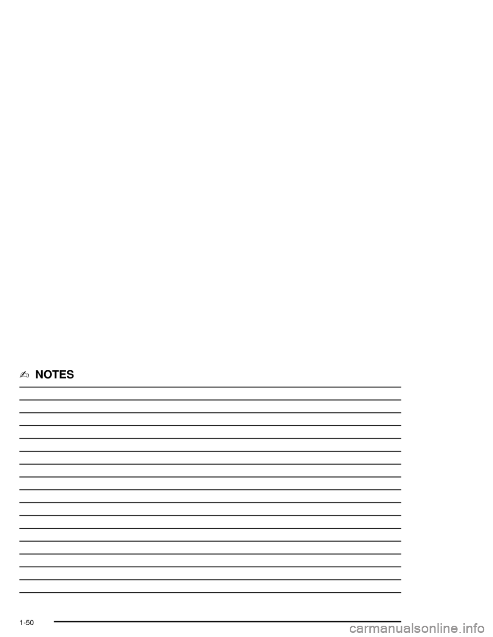 CADILLAC XLR 2004 1.G Workshop Manual -NOTES
1-50 