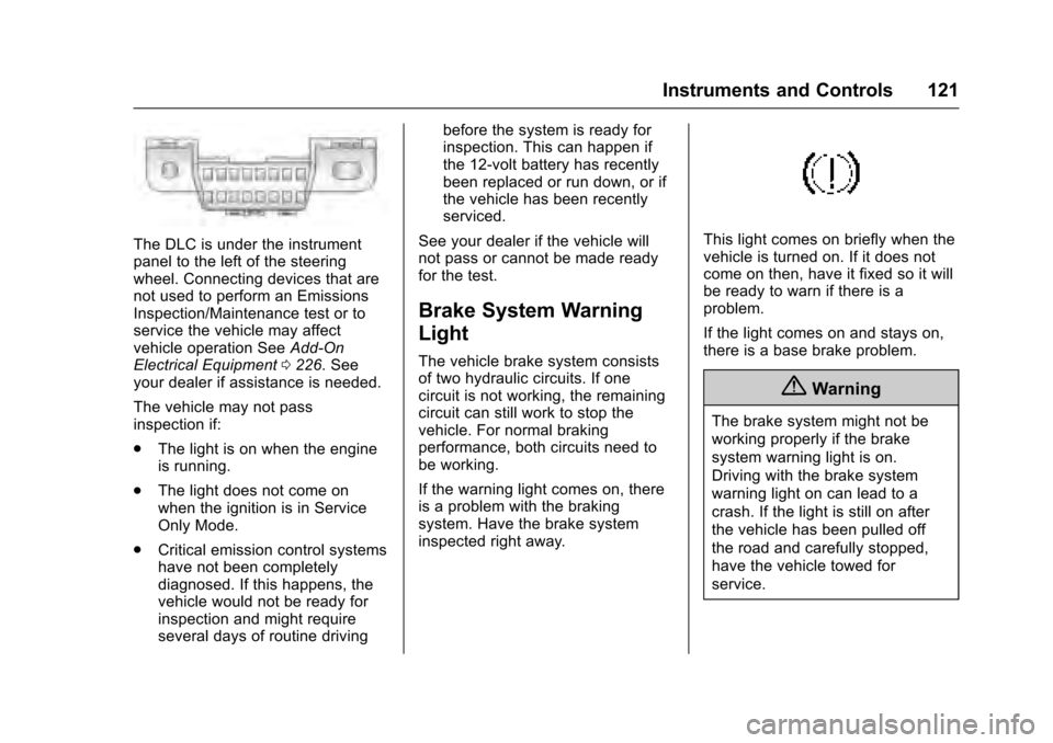 CADILLAC XTS 2016 1.G Owners Manual Cadillac XTS Owner Manual (GMNA-Localizing-MidEast-9369806) - 2016 -
crc - 6/24/15
Instruments and Controls 121
The DLC is under the instrument
panel to the left of the steering
wheel. Connecting devi CADILLAC XTS 2016 1.G Owners Manual Cadillac XTS Owner Manual (GMNA-Localizing-MidEast-9369806) - 2016 -
crc - 6/24/15
Instruments and Controls 121
The DLC is under the instrument
panel to the left of the steering
wheel. Connecting devi