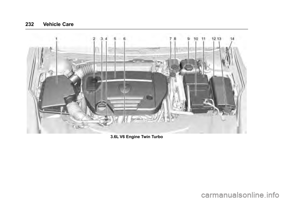 CADILLAC XTS 2016 1.G Owners Manual Cadillac XTS Owner Manual (GMNA-Localizing-MidEast-9369806) - 2016 -
crc - 6/24/15
232 Vehicle Care
3.6L V6 Engine Twin Turbo CADILLAC XTS 2016 1.G Owners Manual Cadillac XTS Owner Manual (GMNA-Localizing-MidEast-9369806) - 2016 -
crc - 6/24/15
232 Vehicle Care
3.6L V6 Engine Twin Turbo
