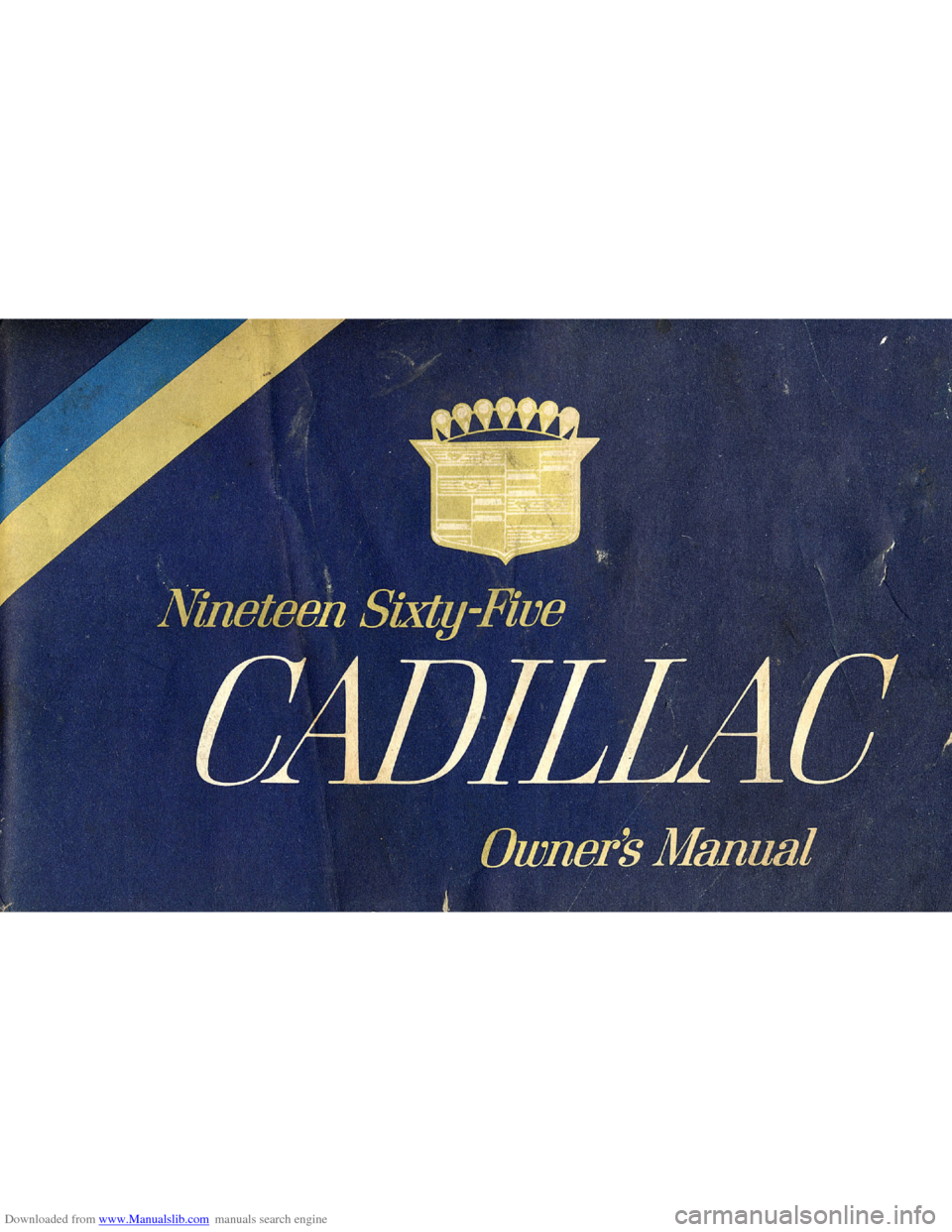 CADILLAC FLEETWOOD 75 1965 1.G Owners Manual Downloaded from www.Manualslib.com manuals search engine   