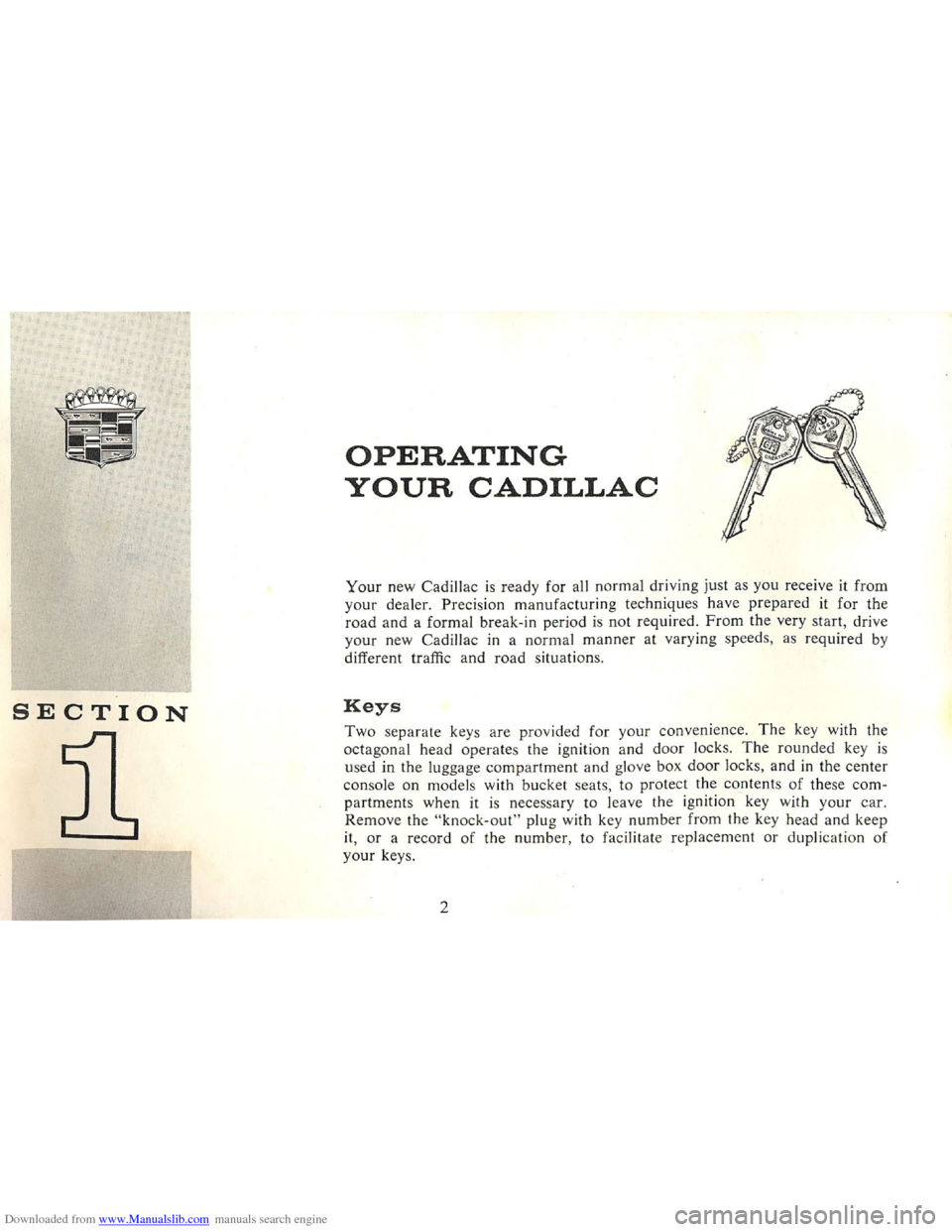CADILLAC FLEETWOOD 75 1965 1.G Owners Manual Downloaded from www.Manualslib.com manuals search engine CADILLAC FLEETWOOD 75 1965 1.G Owners Manual Downloaded from www.Manualslib.com manuals search engine