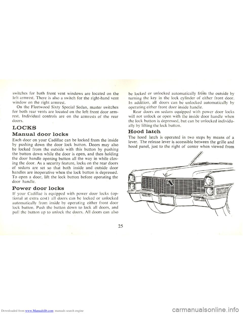 CADILLAC FLEETWOOD 75 1965 1.G Owners Manual Downloaded from www.Manualslib.com manuals search engine   
