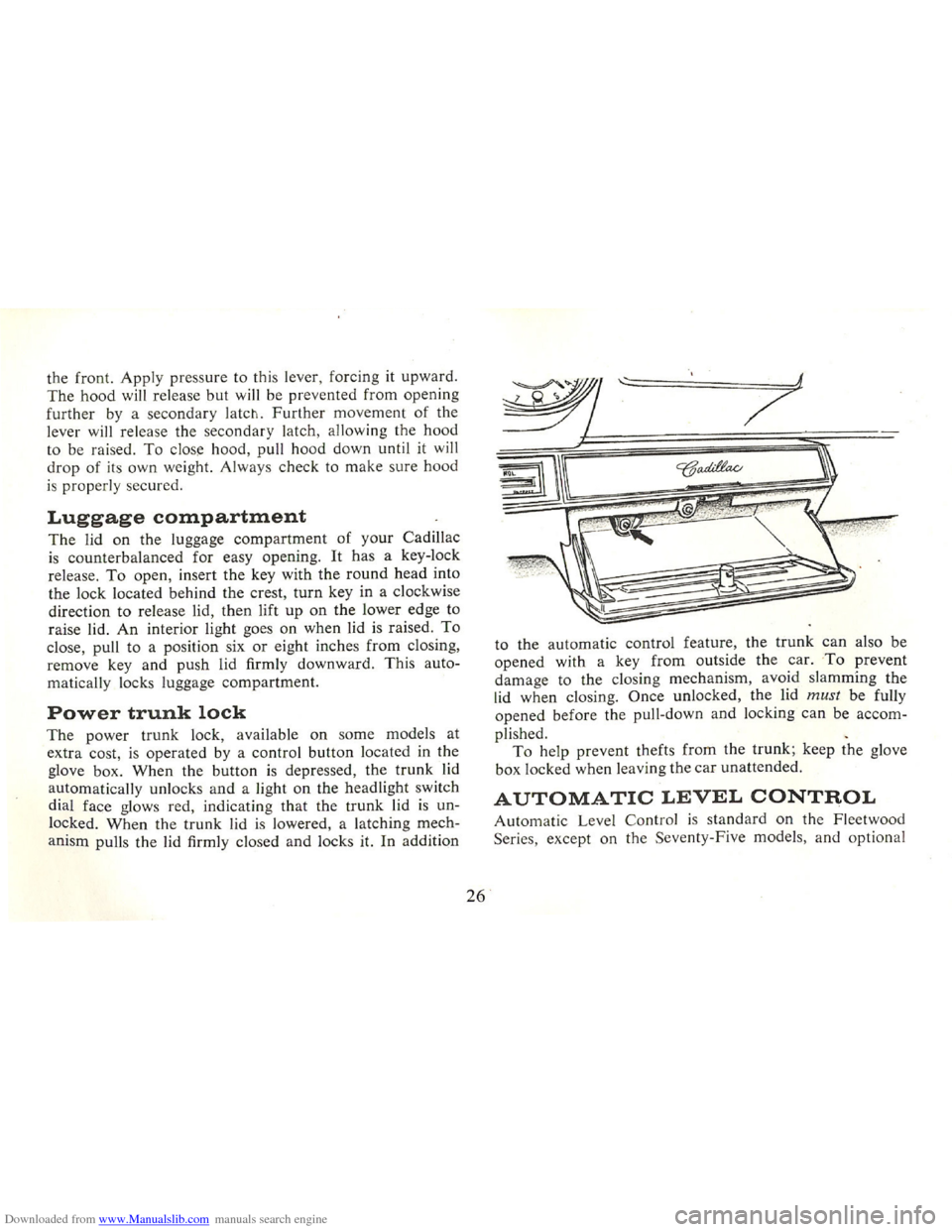 CADILLAC FLEETWOOD 75 1965 1.G Owners Manual Downloaded from www.Manualslib.com manuals search engine   