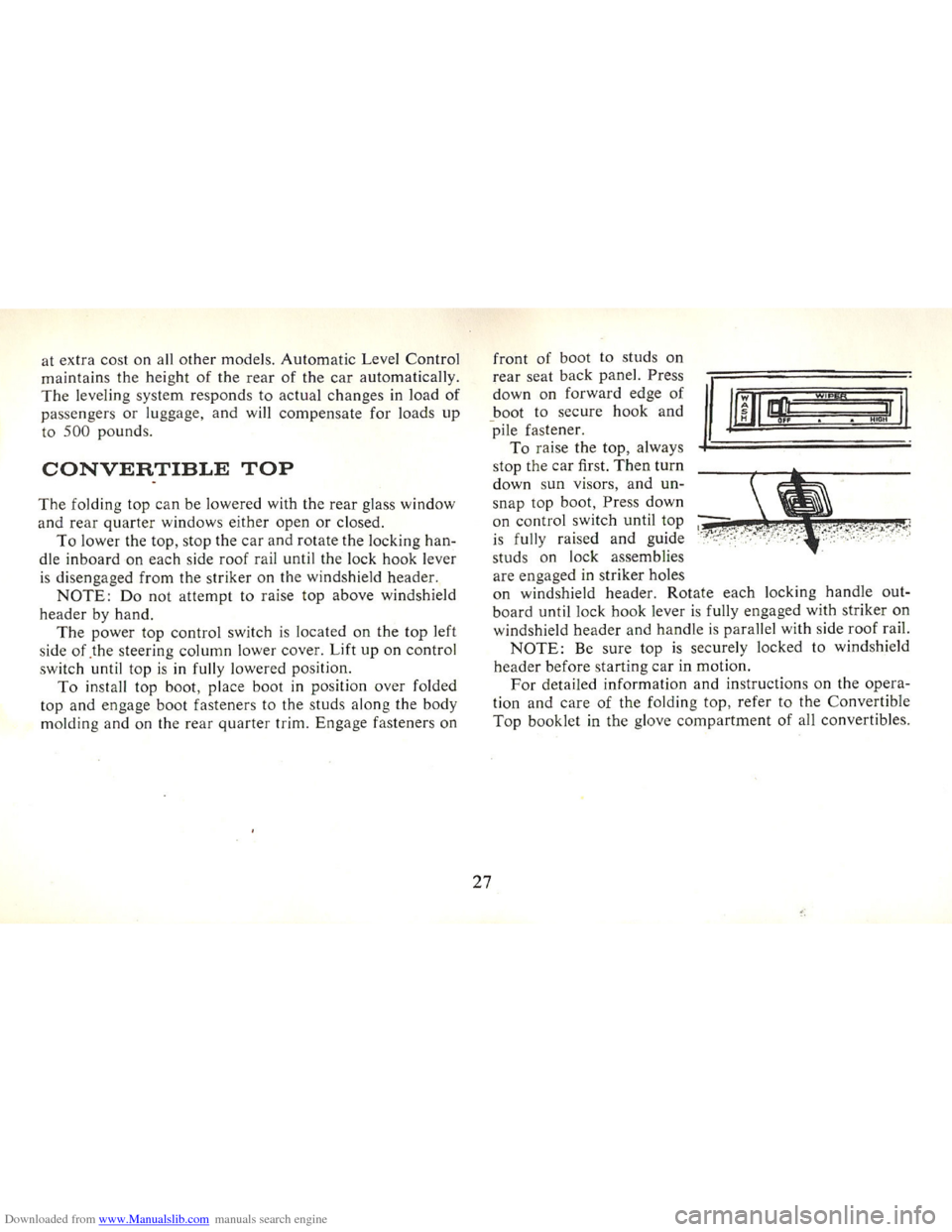 CADILLAC FLEETWOOD 75 1965 1.G Owners Manual Downloaded from www.Manualslib.com manuals search engine   