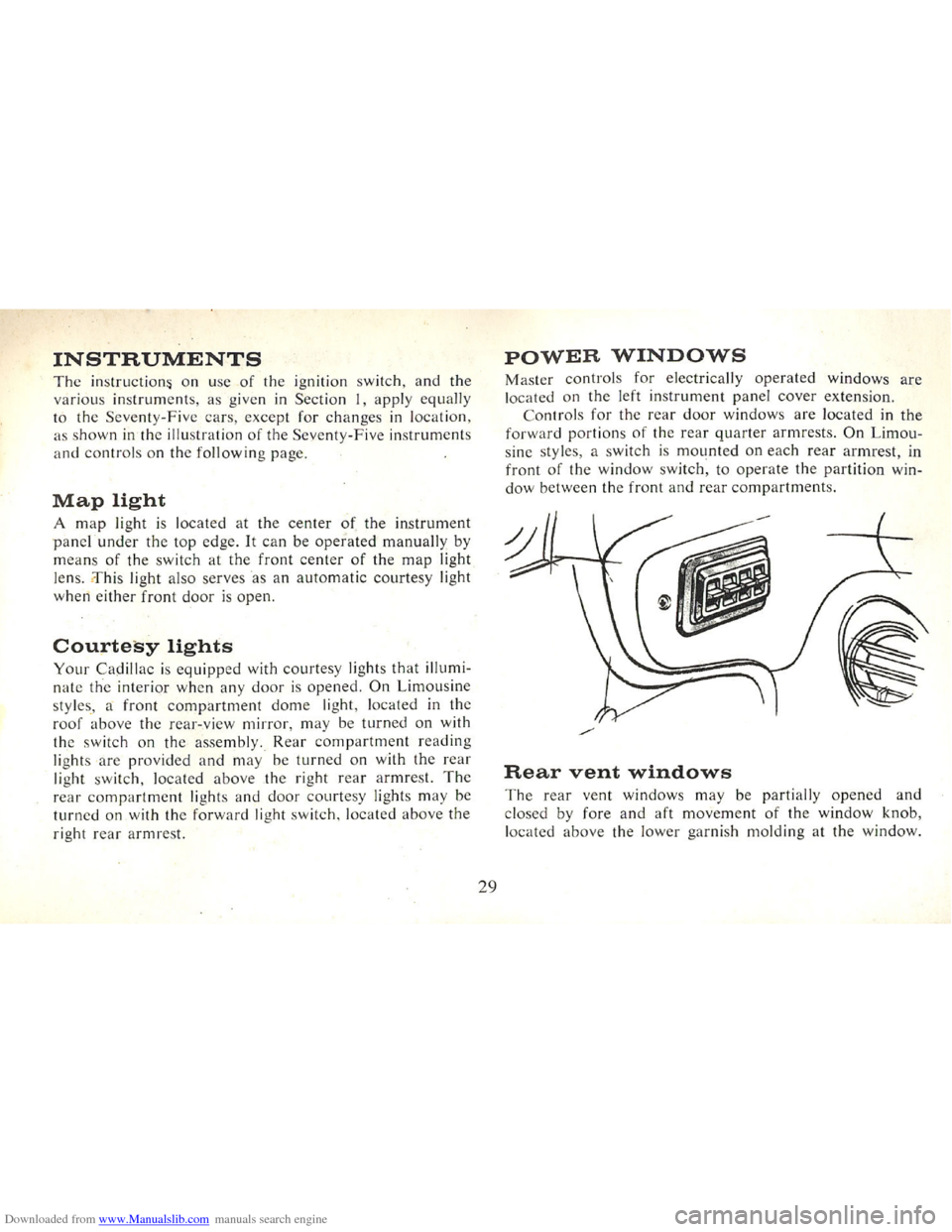 CADILLAC FLEETWOOD 75 1965 1.G Owners Manual Downloaded from www.Manualslib.com manuals search engine   