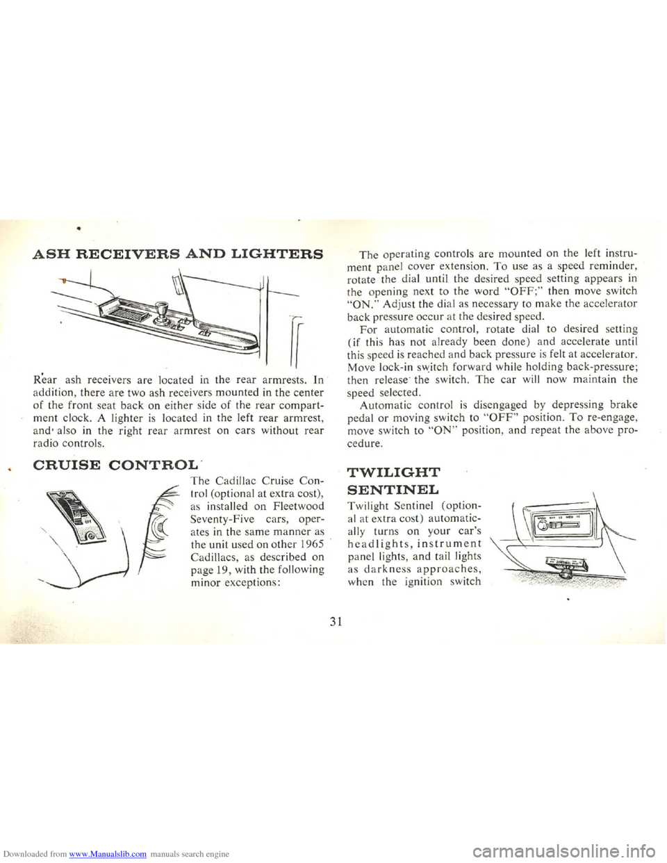 CADILLAC FLEETWOOD 75 1965 1.G Owners Guide Downloaded from www.Manualslib.com manuals search engine   
