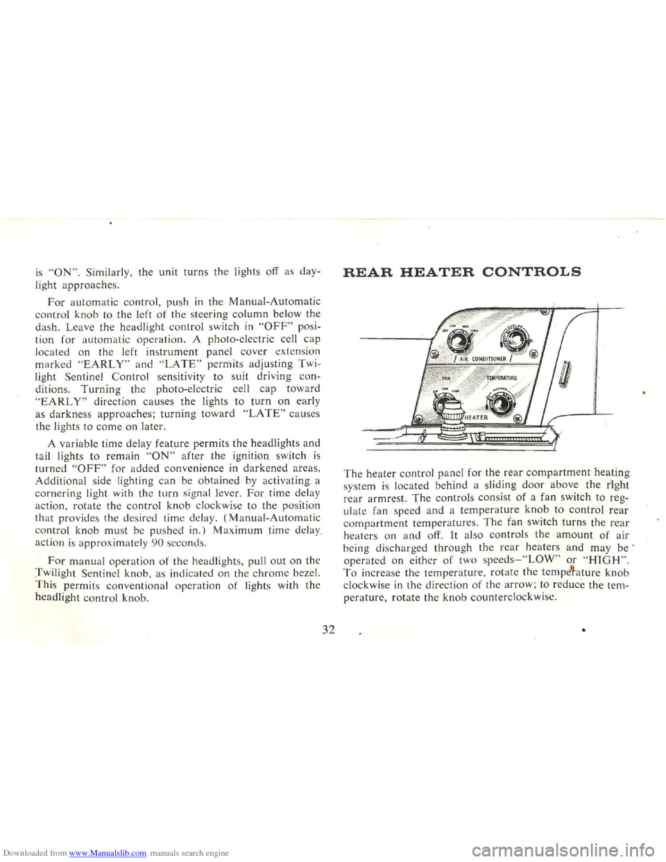 CADILLAC FLEETWOOD 75 1965 1.G Owners Guide Downloaded from www.Manualslib.com manuals search engine   
