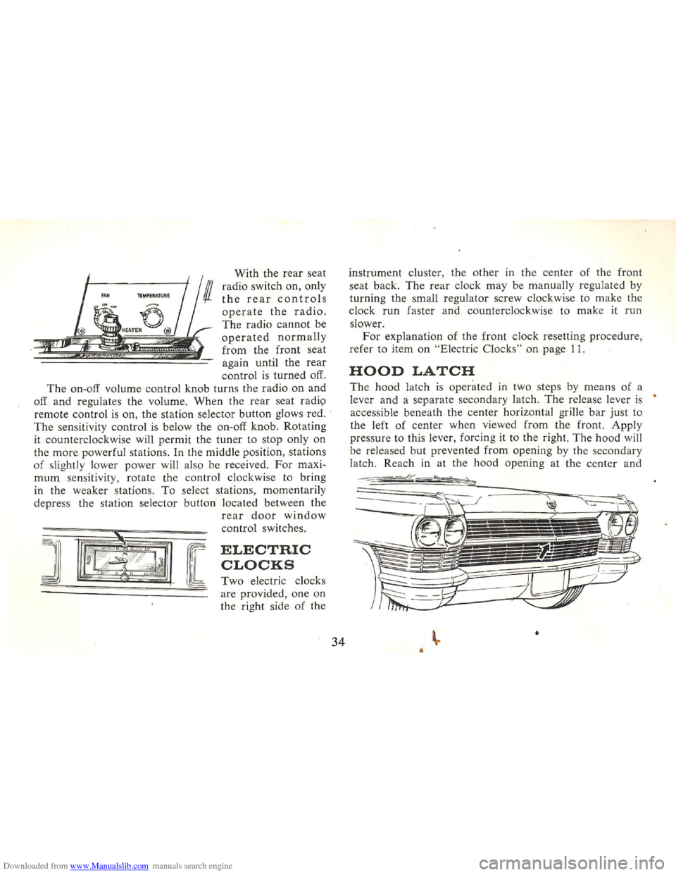CADILLAC FLEETWOOD 75 1965 1.G Owners Guide Downloaded from www.Manualslib.com manuals search engine   