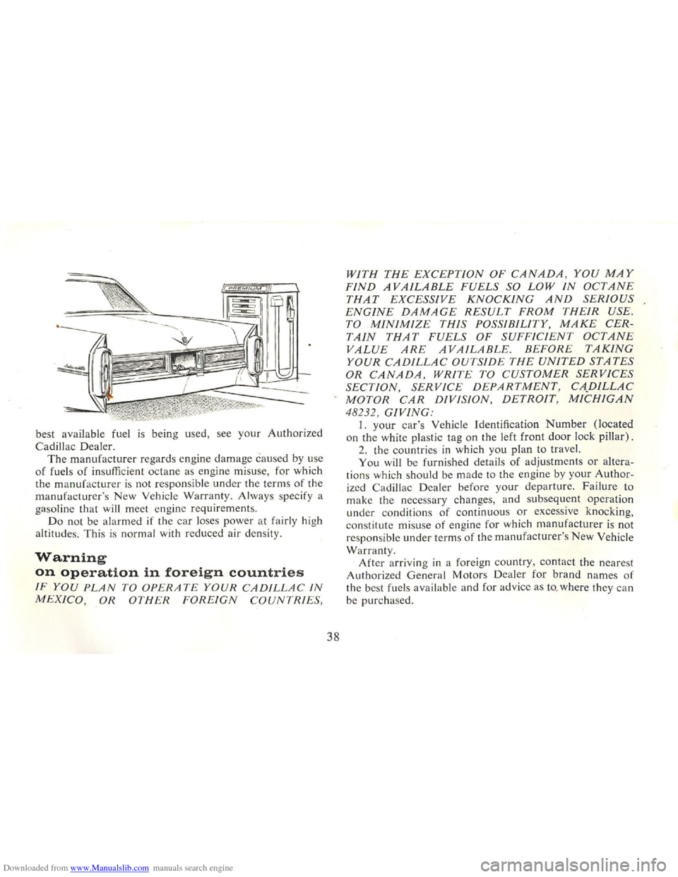 CADILLAC FLEETWOOD 75 1965 1.G Owners Guide Downloaded from www.Manualslib.com manuals search engine   