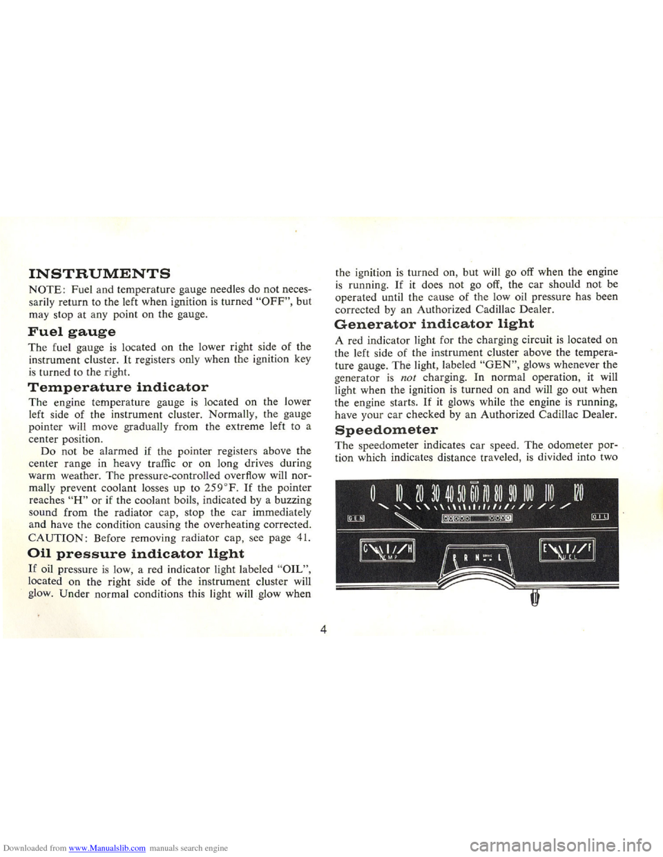 CADILLAC FLEETWOOD 75 1965 1.G Owners Manual Downloaded from www.Manualslib.com manuals search engine   