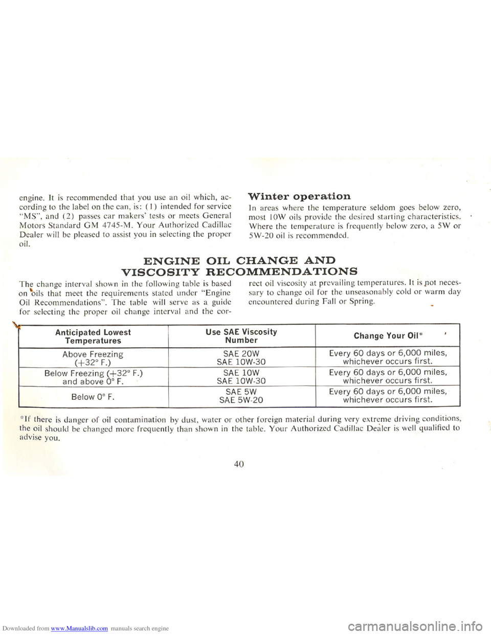 CADILLAC FLEETWOOD 75 1965 1.G Service Manual Downloaded from www.Manualslib.com manuals search engine   