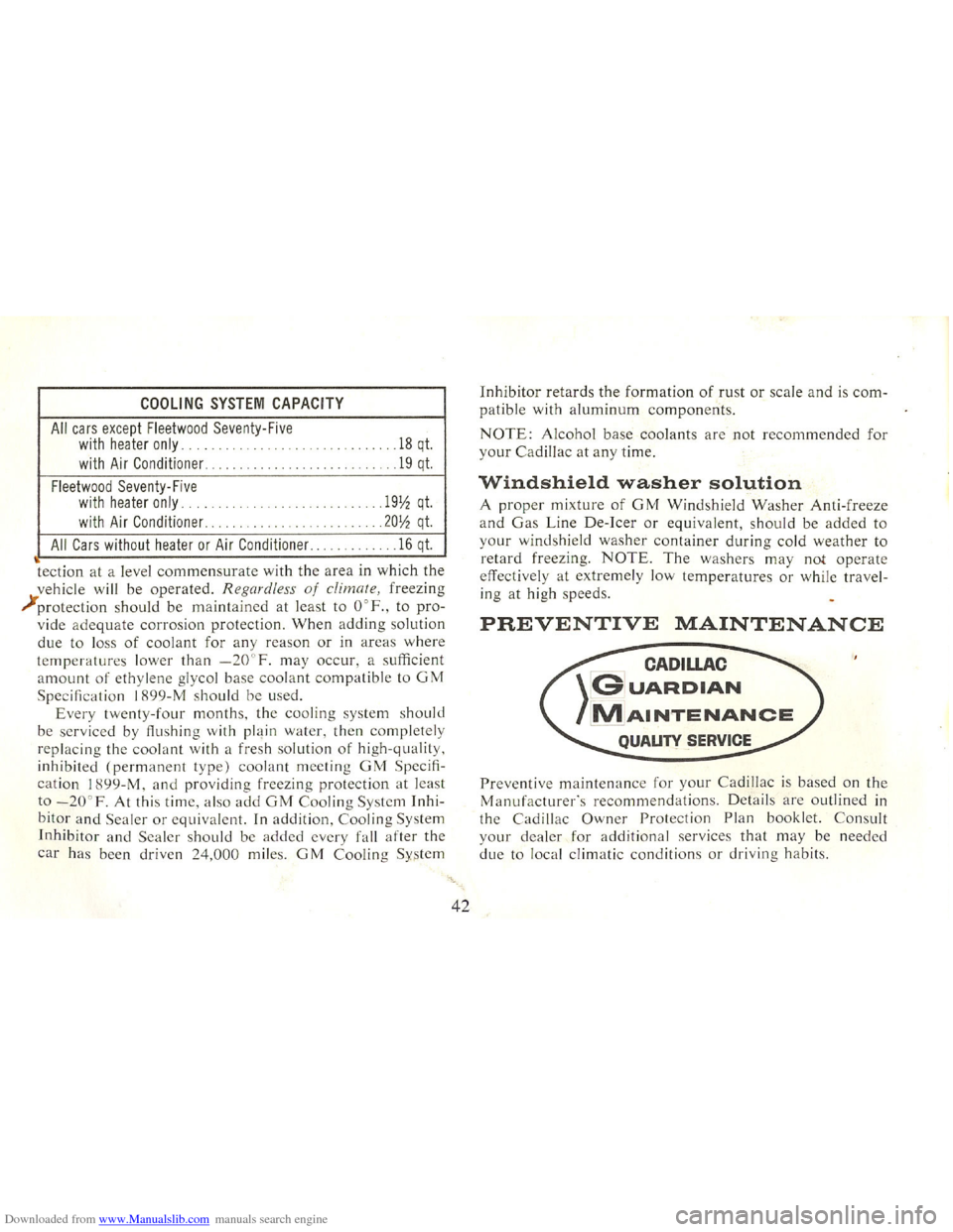 CADILLAC FLEETWOOD 75 1965 1.G Service Manual Downloaded from www.Manualslib.com manuals search engine   