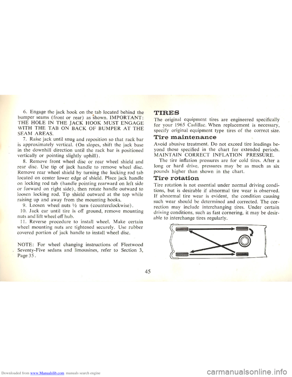 CADILLAC FLEETWOOD 75 1965 1.G Service Manual Downloaded from www.Manualslib.com manuals search engine   