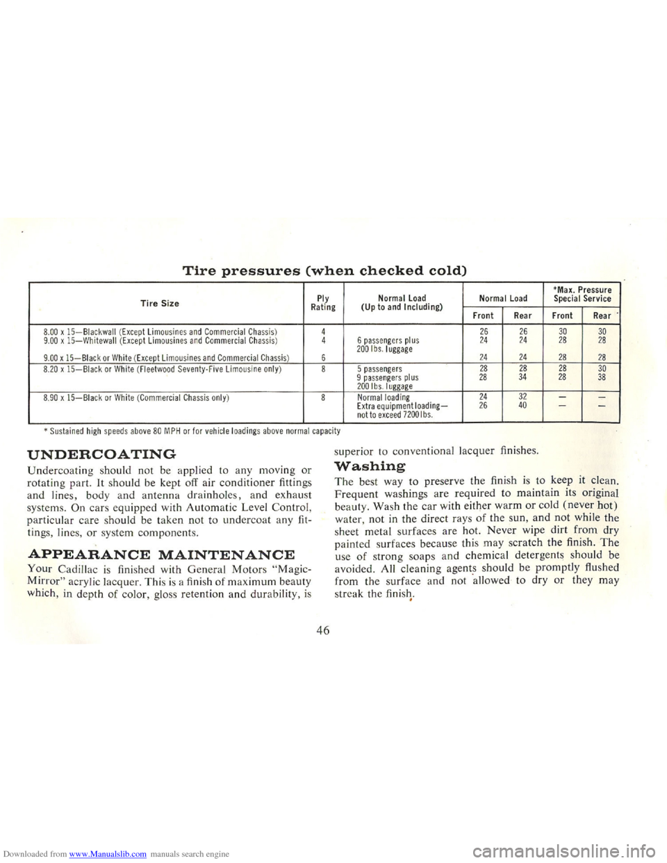 CADILLAC FLEETWOOD 75 1965 1.G Service Manual Downloaded from www.Manualslib.com manuals search engine   