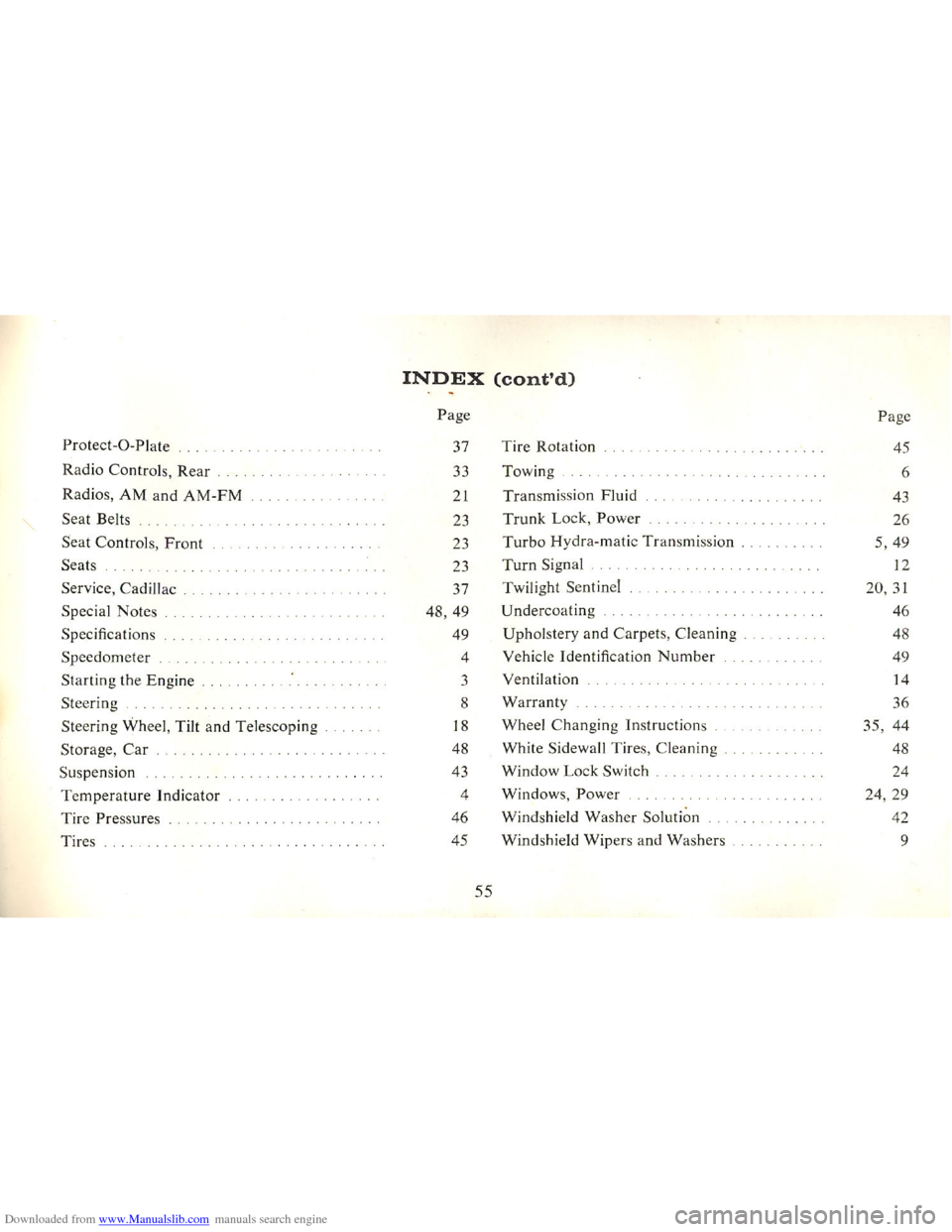 CADILLAC FLEETWOOD 75 1965 1.G Workshop Manual Downloaded from www.Manualslib.com manuals search engine   