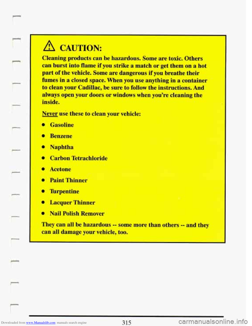 CADILLAC DEVILLE 1993 7.G Owners Manual Downloaded from www.Manualslib.com manuals search engine CADILLAC DEVILLE 1993 7.G Owners Manual Downloaded from www.Manualslib.com manuals search engine