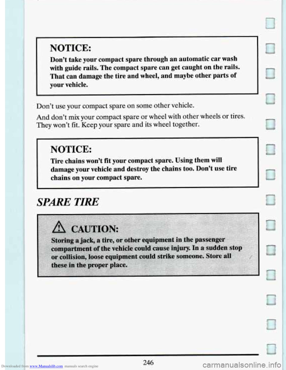 CADILLAC DEVILLE 1994 7.G Owners Manual Downloaded from www.Manualslib.com manuals search engine NOTICE:   