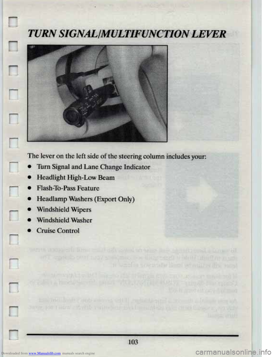 CADILLAC ELDORADO 1994 10.G Owners Manual Downloaded from www.Manualslib.com manuals search engine .>>:.: ... .... .... .... .... .... .... ................................ ......................   