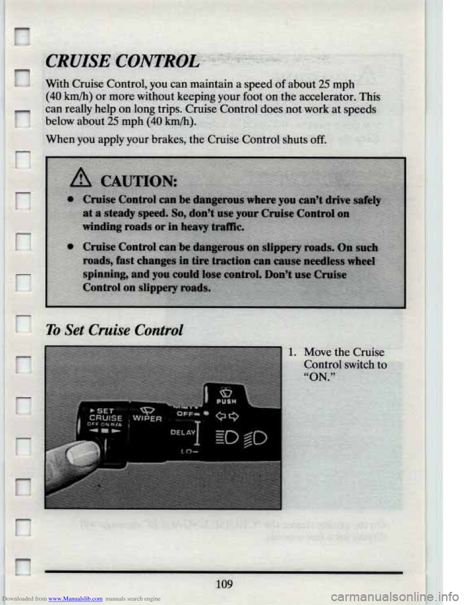 CADILLAC ELDORADO 1994 10.G Owners Manual Downloaded from www.Manualslib.com manuals search engine I 
i   
