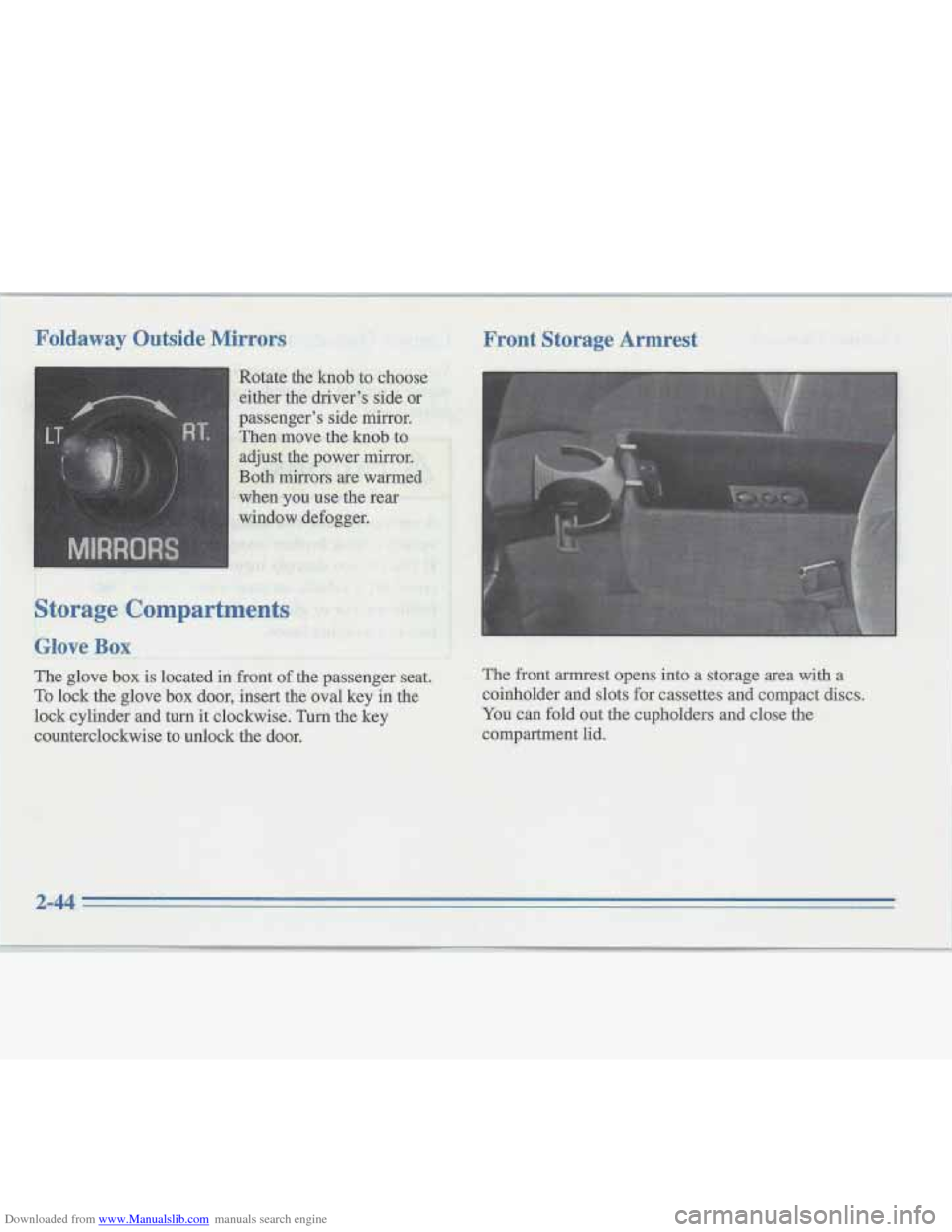 CADILLAC FLEETWOOD 1995 2.G Owners Manual Downloaded from www.Manualslib.com manuals search engine CADILLAC FLEETWOOD 1995 2.G Owners Manual Downloaded from www.Manualslib.com manuals search engine