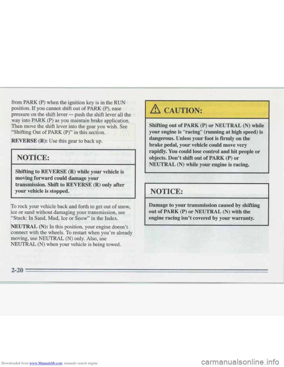 CADILLAC FLEETWOOD 1995 2.G Manual PDF Downloaded from www.Manualslib.com manuals search engine   