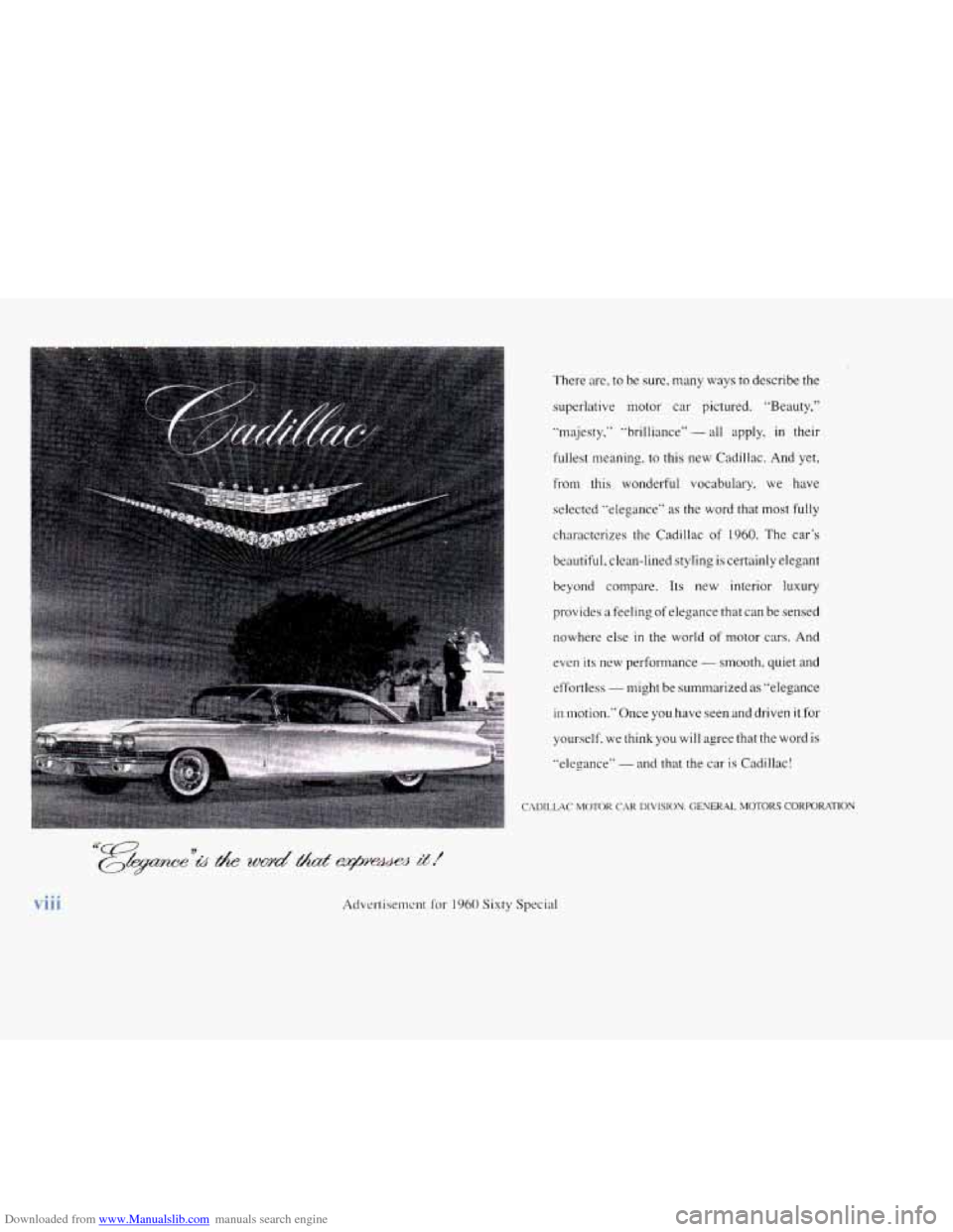 CADILLAC ELDORADO 1996 10.G Owners Manual Downloaded from www.Manualslib.com manuals search engine viii   