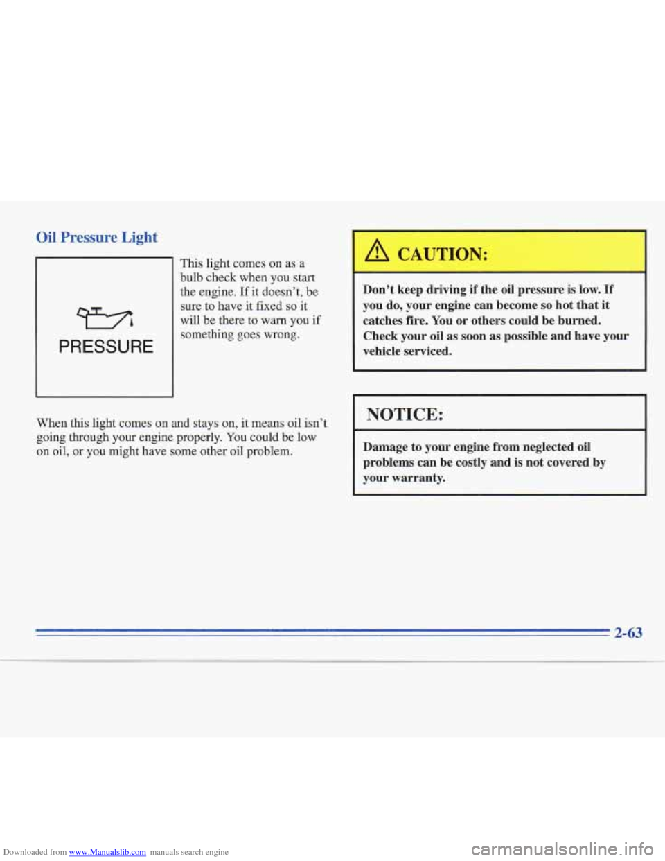 CADILLAC FLEETWOOD 1996 2.G Owners Manual CADILLAC FLEETWOOD 1996 2.G Owners Manual, Page 122