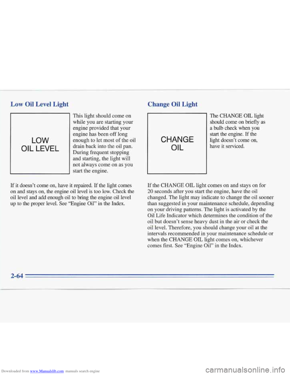 CADILLAC FLEETWOOD 1996 2.G Owners Manual CADILLAC FLEETWOOD 1996 2.G Owners Manual, Page 123