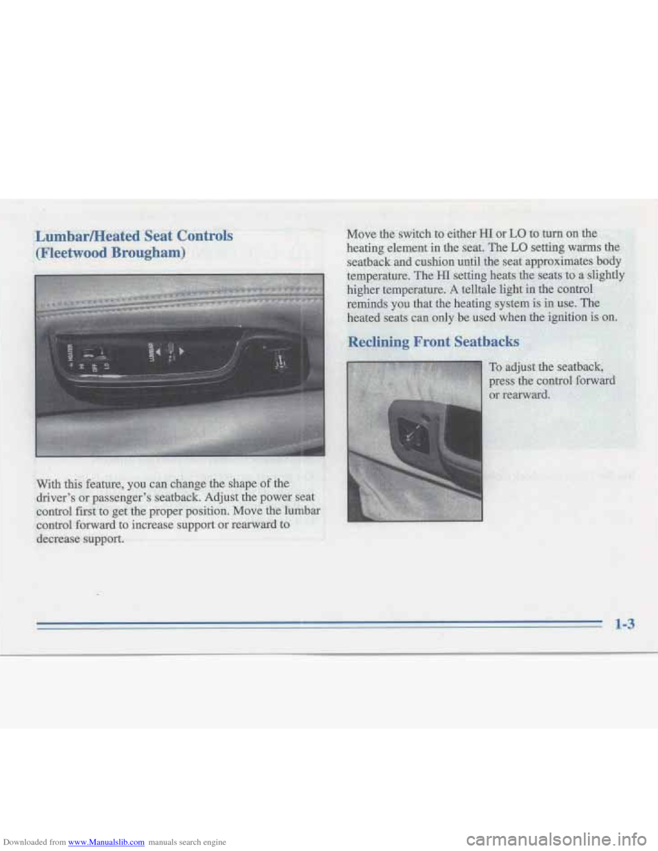CADILLAC FLEETWOOD 1996 2.G Owners Manual CADILLAC FLEETWOOD 1996 2.G Owners Manual, Page 18