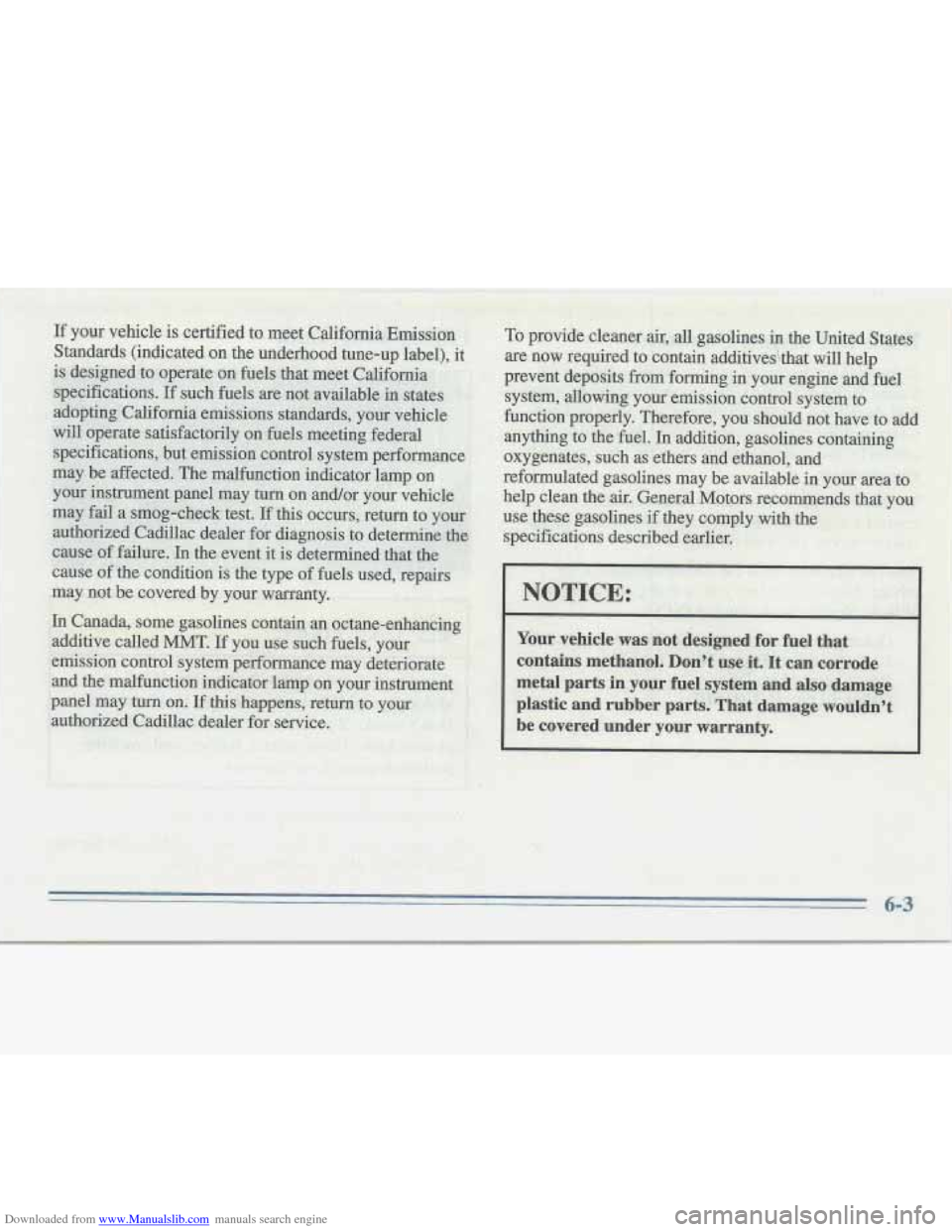 CADILLAC FLEETWOOD 1996 2.G Owners Manual Downloaded from www.Manualslib.com manuals search engine   
