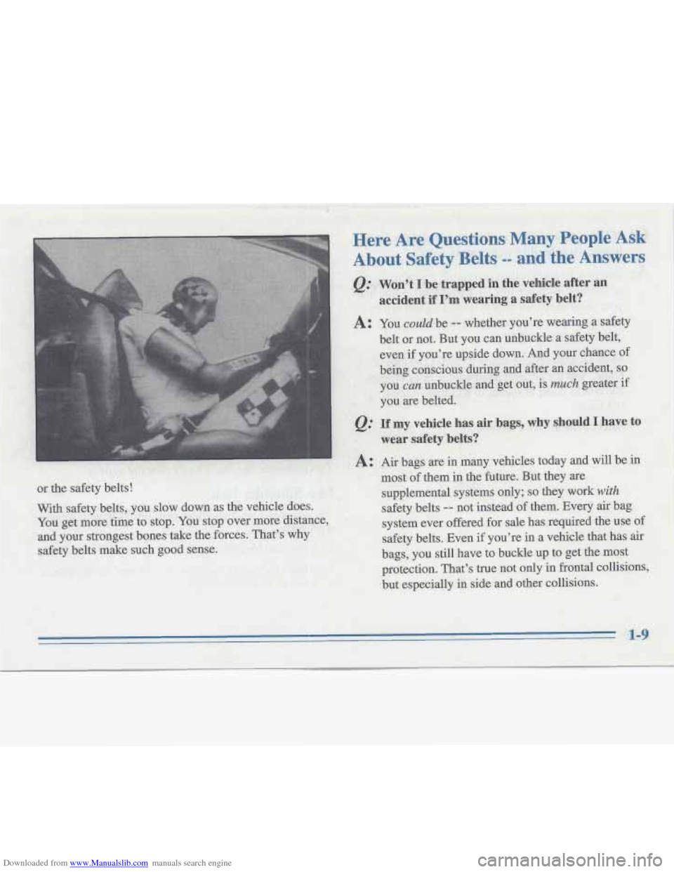 CADILLAC FLEETWOOD 1996 2.G Owners Manual CADILLAC FLEETWOOD 1996 2.G Owners Manual, Page 24