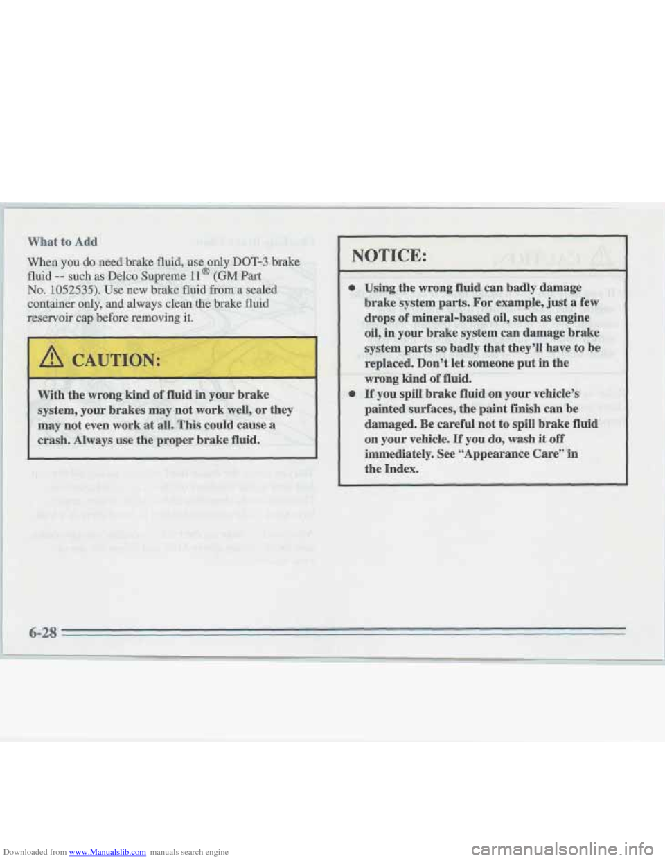 CADILLAC FLEETWOOD 1996 2.G Owners Manual Downloaded from www.Manualslib.com manuals search engine 1 
NOTICE 
I 
I   