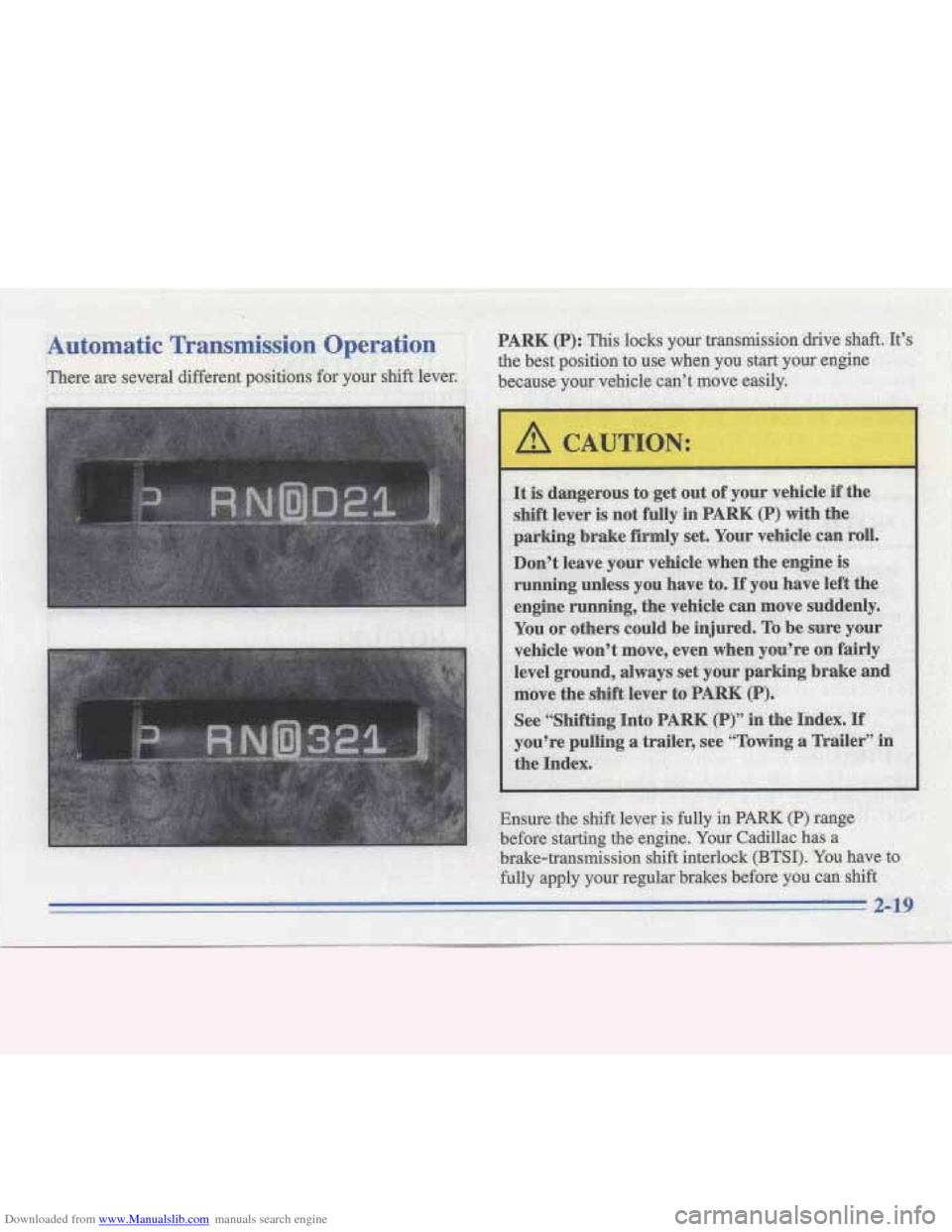 CADILLAC FLEETWOOD 1996 2.G Manual PDF Downloaded from www.Manualslib.com manuals search engine CADILLAC FLEETWOOD 1996 2.G Manual PDF Downloaded from www.Manualslib.com manuals search engine