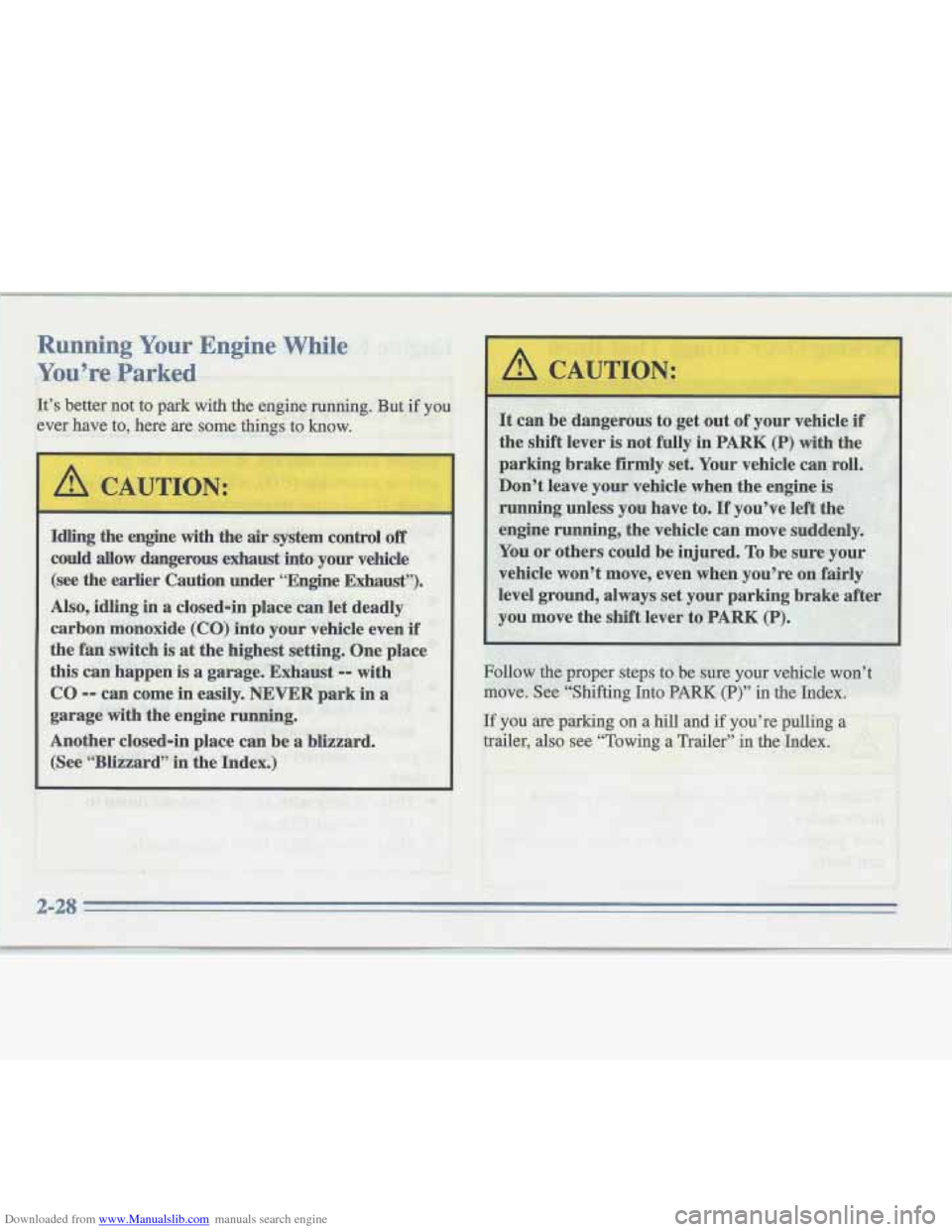 CADILLAC FLEETWOOD 1996 2.G Manual Online Downloaded from www.Manualslib.com manuals search engine   