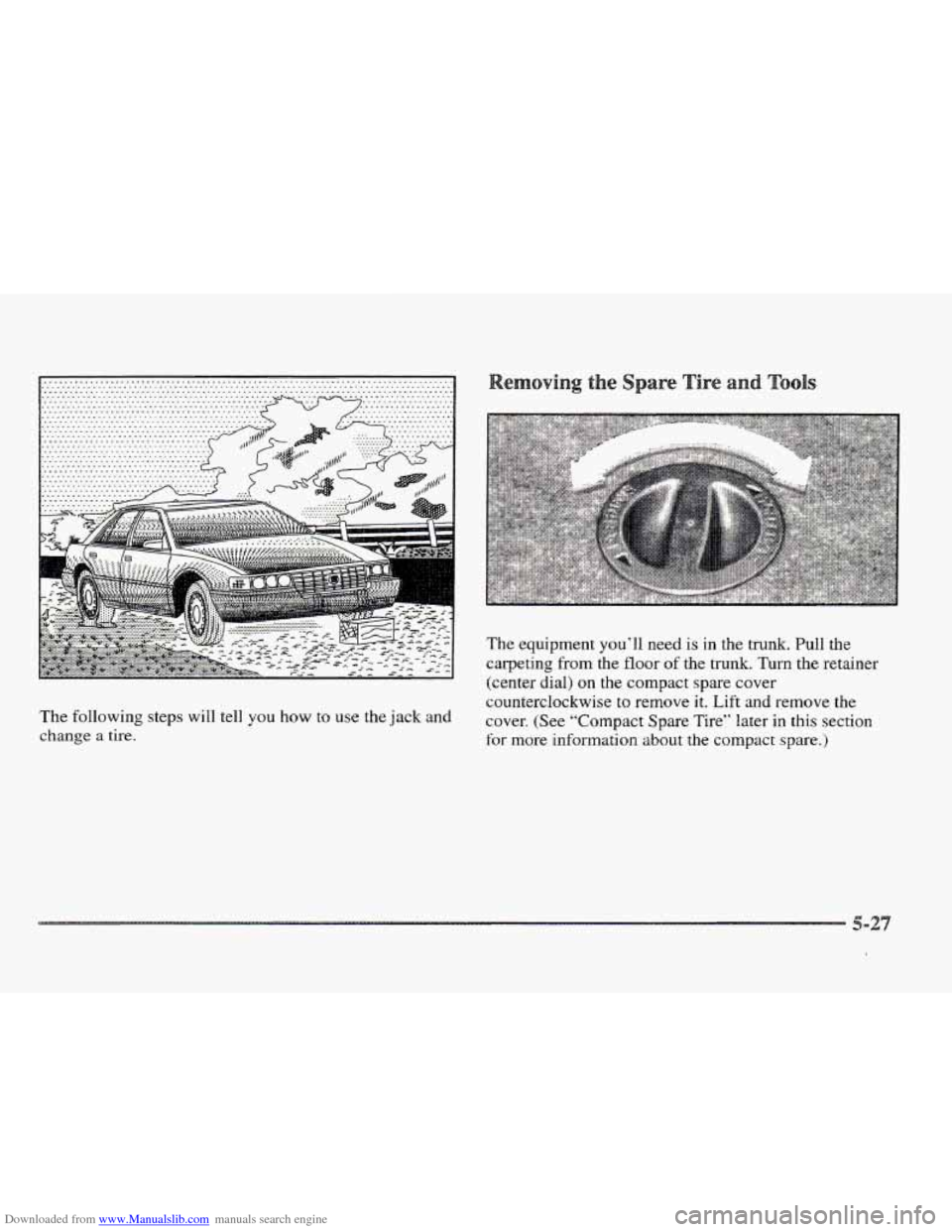 CADILLAC ELDORADO 1997 10.G Owners Manual Downloaded from www.Manualslib.com manuals search engine ........................................................................\
....... .............................................................