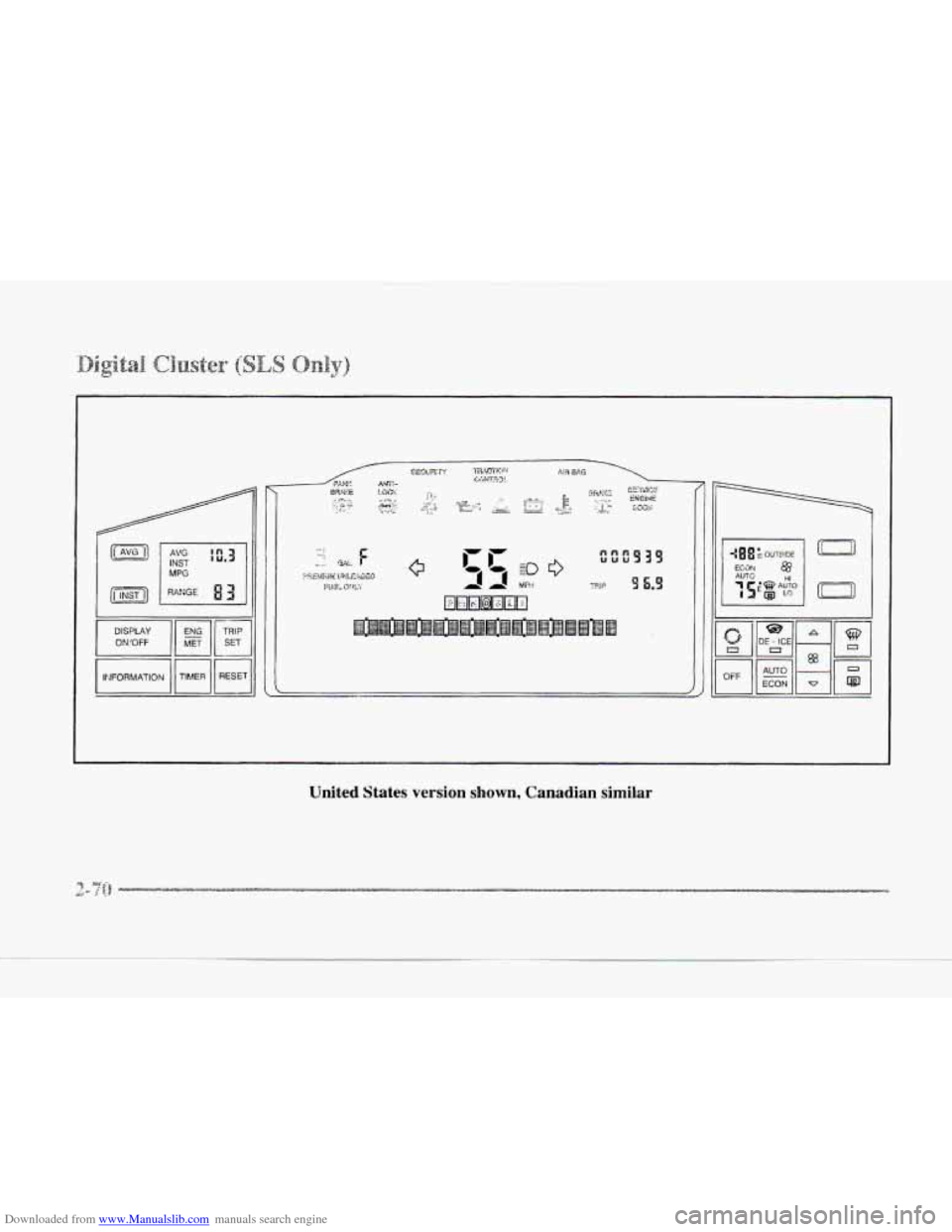 CADILLAC SEVILLE 1997 4.G Owners Manual Downloaded from www.Manualslib.com manuals search engine United  States  version shown, Canadian  similar   