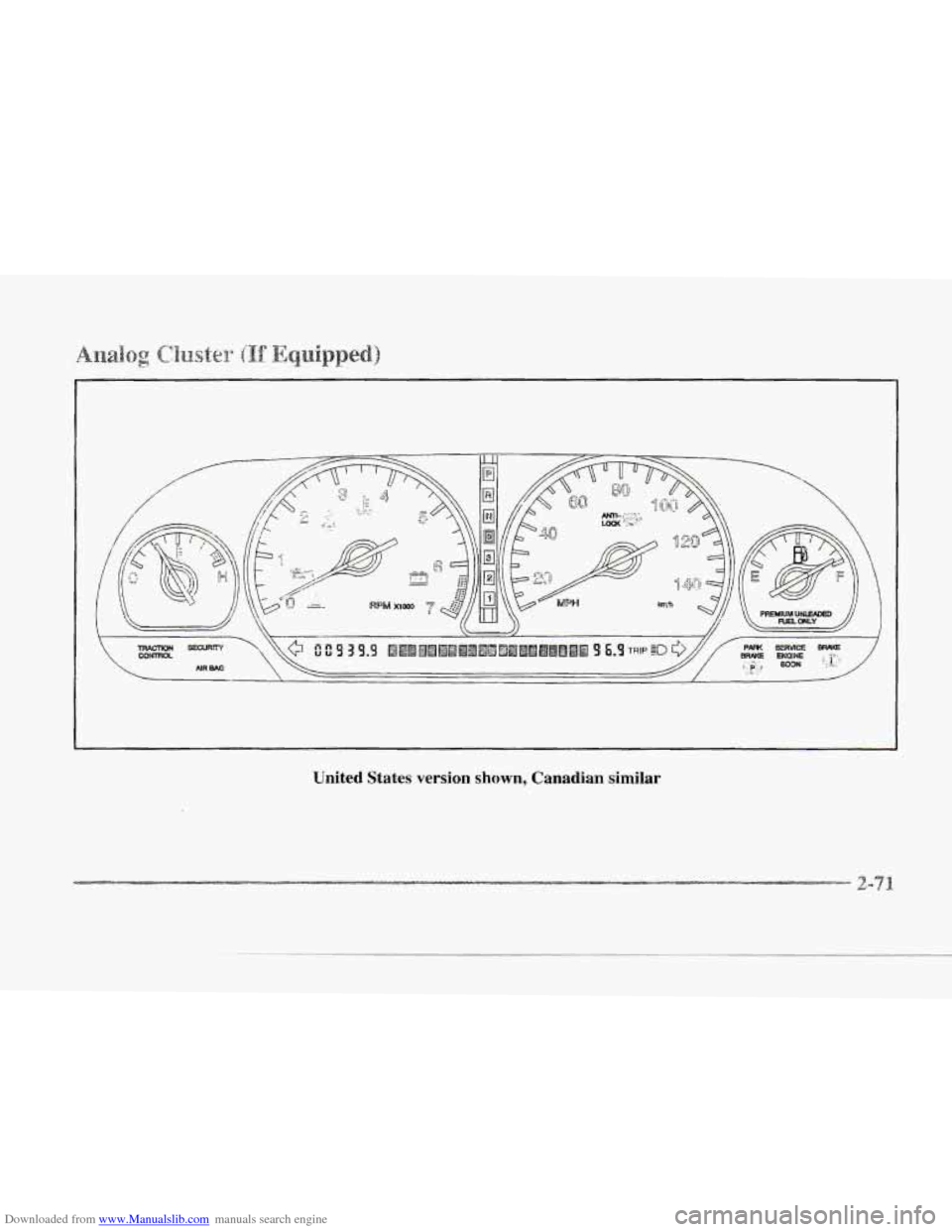 CADILLAC SEVILLE 1997 4.G Owners Manual Downloaded from www.Manualslib.com manuals search engine c 
United States version  shown,  Canadian  similar   