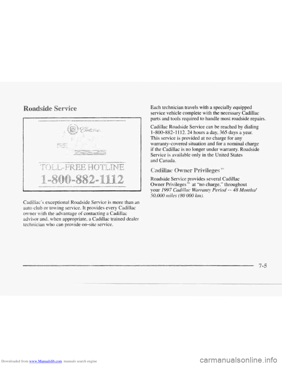 CADILLAC SEVILLE 1997 4.G Owners Manual Downloaded from www.Manualslib.com manuals search engine c 
si 
v 1. 
.-. ...... - .-. .... .... .--. ...... ,. .......... ..... - . ..._I .. .. .. I" ........... I,_" I ....... "...._........_I_ .. .