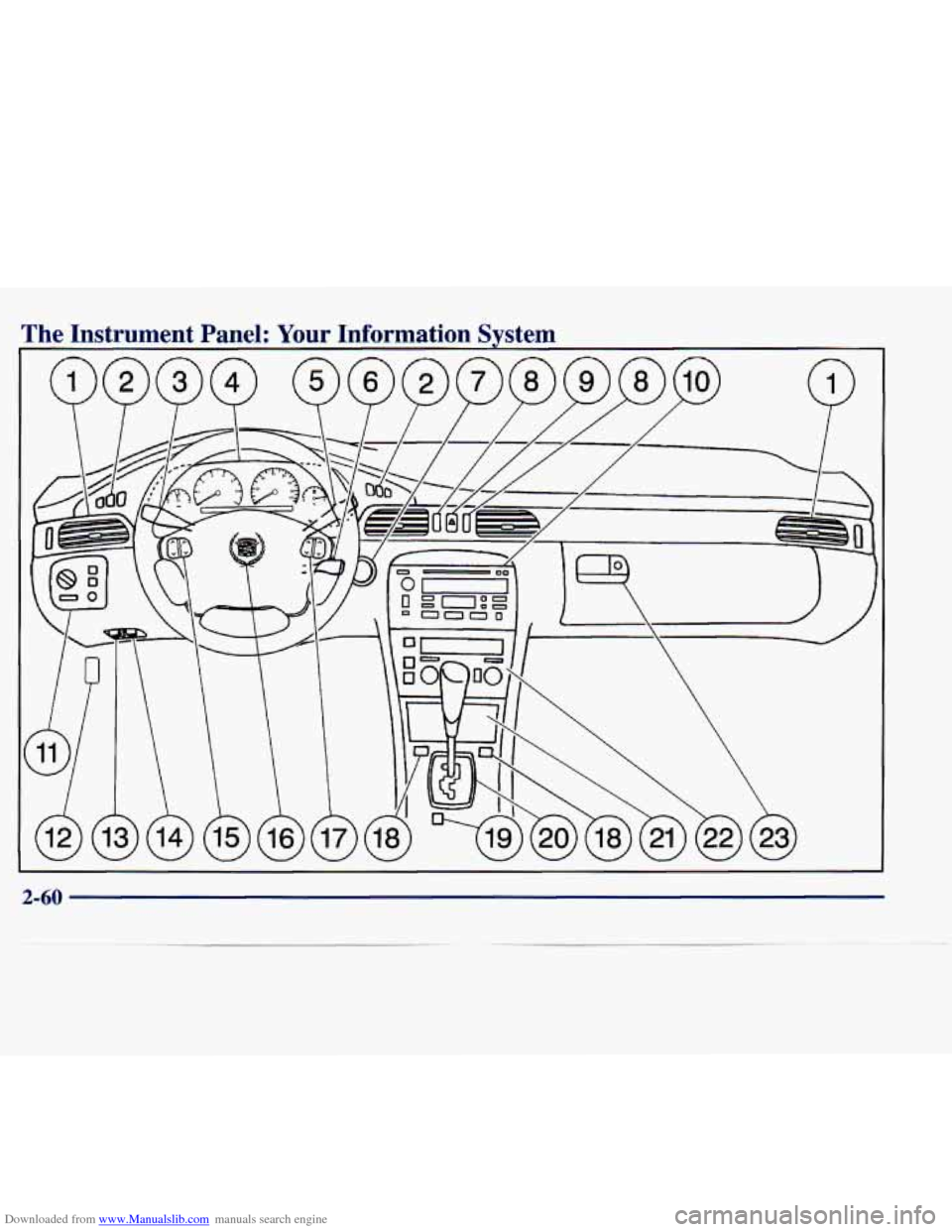 CADILLAC SEVILLE 1998 4.G Owners Manual Downloaded from www.Manualslib.com manuals search engine The Instrument Panel: Your Information System h
2-60 CADILLAC SEVILLE 1998 4.G Owners Manual Downloaded from www.Manualslib.com manuals search engine The Instrument Panel: Your Information System h
2-60