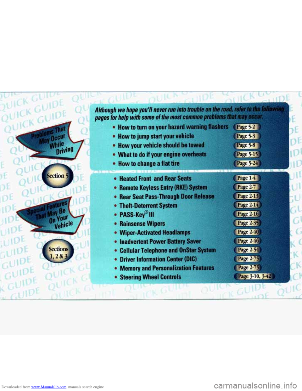 CADILLAC SEVILLE 1998 4.G Owners Manual Downloaded from www.Manualslib.com manuals search engine Pam 2-14 CADILLAC SEVILLE 1998 4.G Owners Manual Downloaded from www.Manualslib.com manuals search engine Pam 2-14