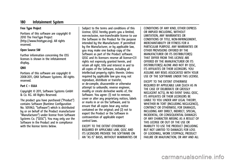 CHEVROLET BLAZER 2021 Owners Manual Chevrolet Blazer Owner Manual (GMNA-Localizing-U.S./Canada/Mexico-
14608203) - 2021 - CRC - 10/29/20
180 Infotainment System
Free Type Project
Portions of this software are copyright ©
2010 The FreeT CHEVROLET BLAZER 2021 Owners Manual Chevrolet Blazer Owner Manual (GMNA-Localizing-U.S./Canada/Mexico-
14608203) - 2021 - CRC - 10/29/20
180 Infotainment System
Free Type Project
Portions of this software are copyright ©
2010 The FreeT
